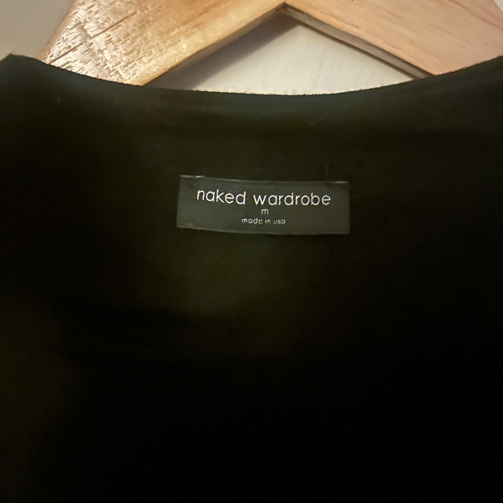 Naked Wardrobe Black Long-Sleeve Midi Dress - Picture 4 of 5